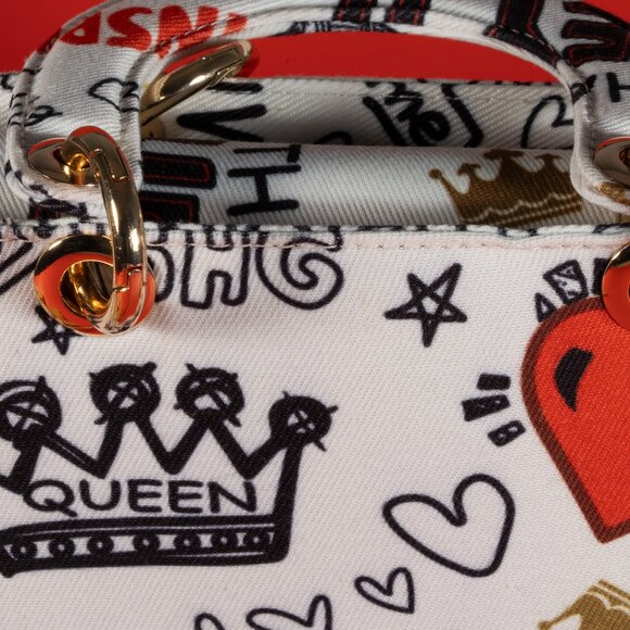 3 AM Forever Fashionnovab Graffiti Bag Clutches Color White - Picture 10 of 10